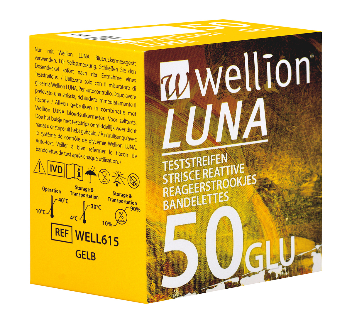 Wellion LUNA testovací proužky glukóza 50 ks Wellion