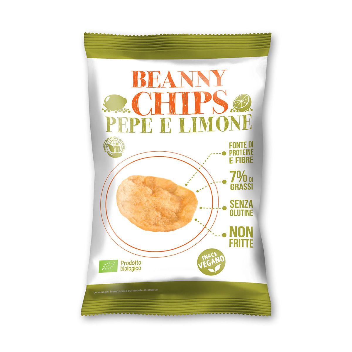 Beanny Chips citrón a pepř BIO 40 g Beanny Chips