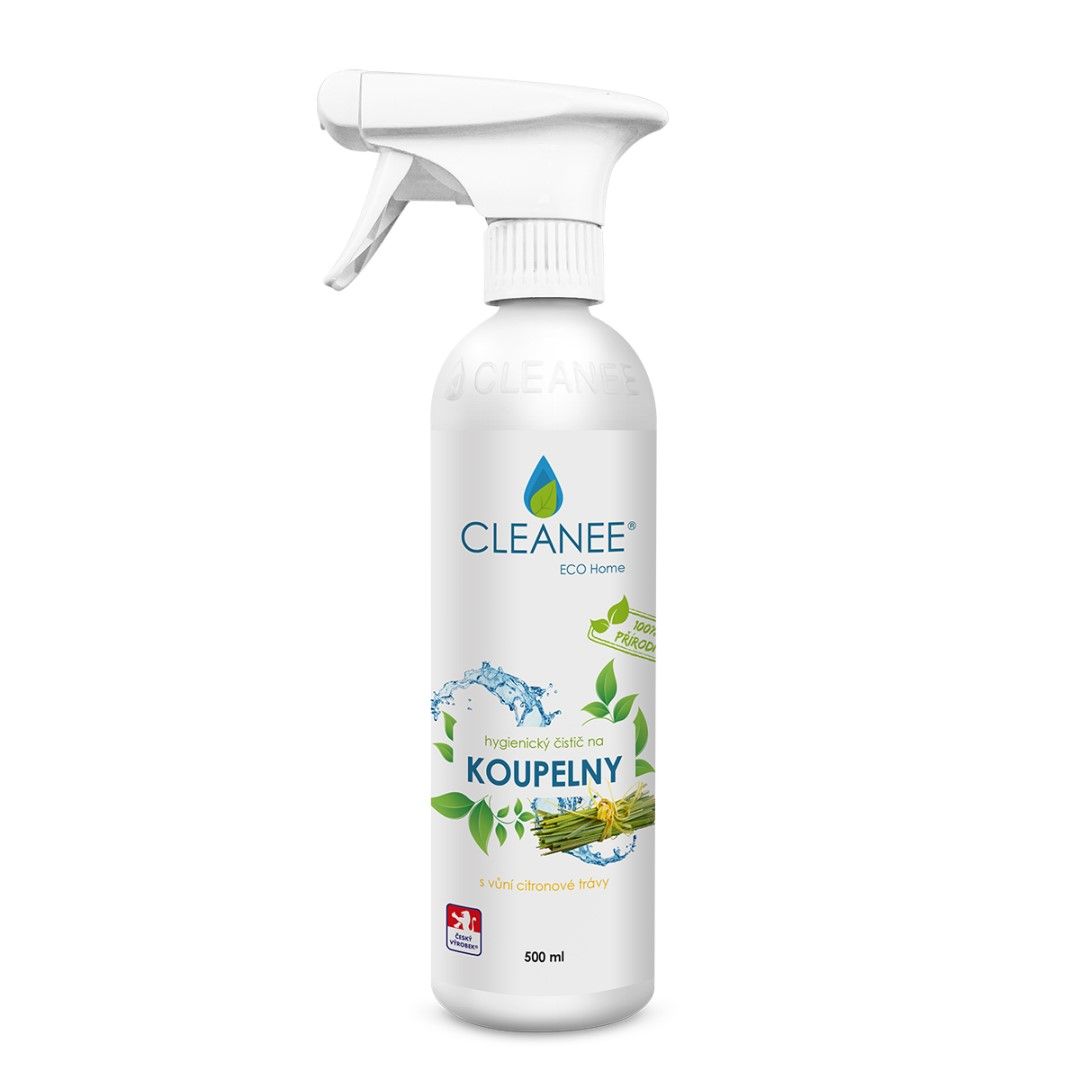 CLEANEE ECO Home Hygienický čistič na koupelny s vůní citronové trávy 500 ml CLEANEE