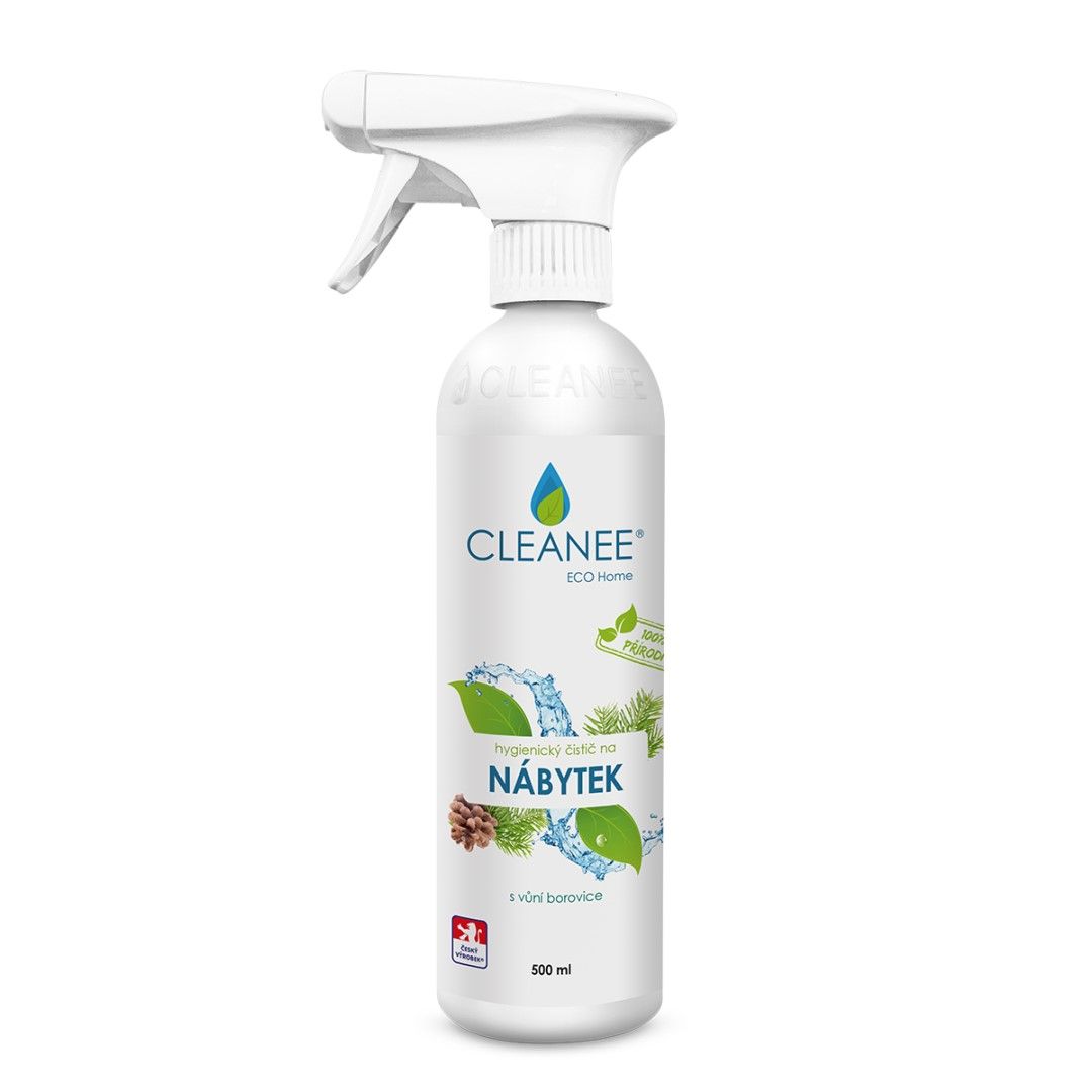 CLEANEE ECO Home Hygienický čistič na nábytek s vůní borovice 500 ml CLEANEE