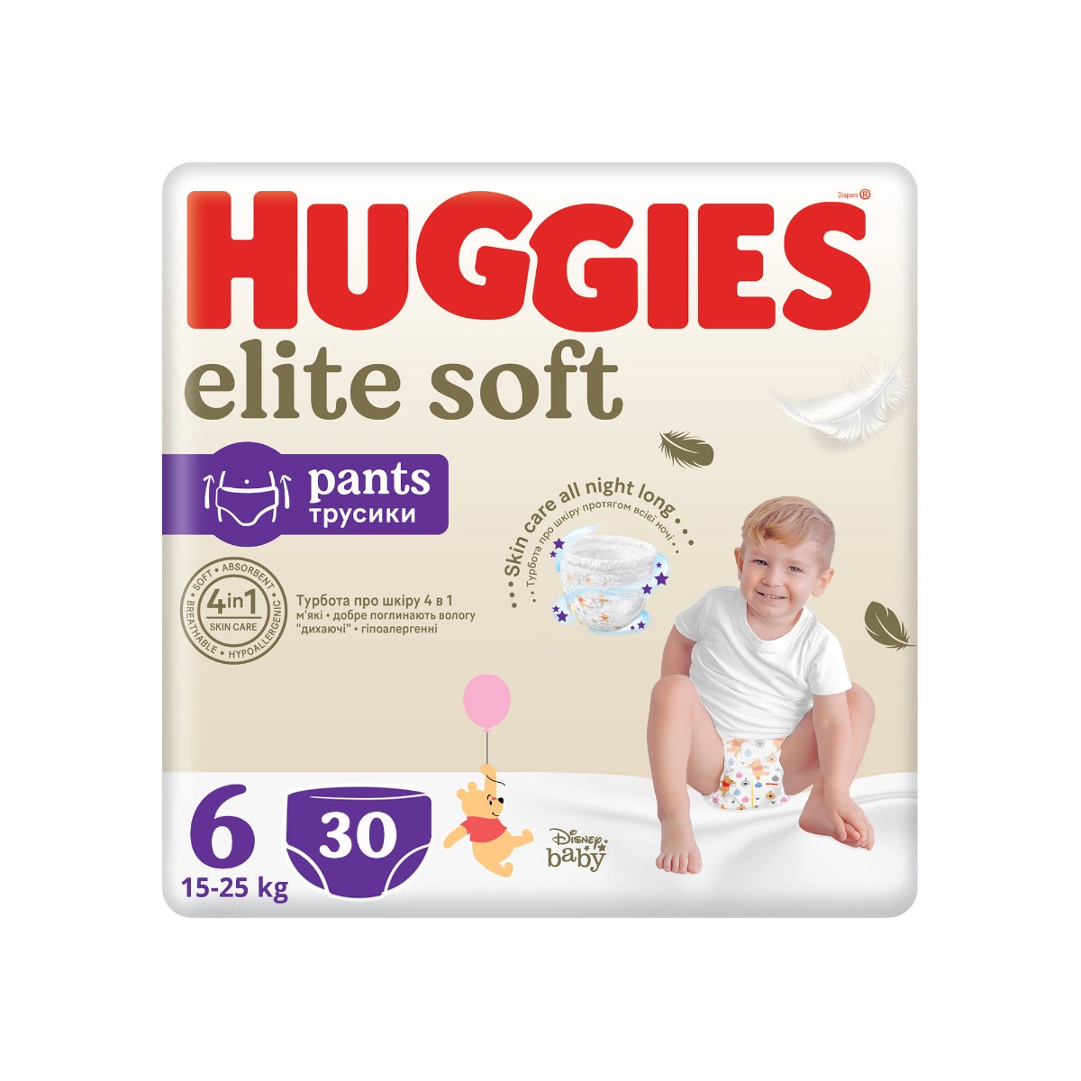 Huggies Elite Soft Pants 6 15–25 kg 30 ks Huggies
