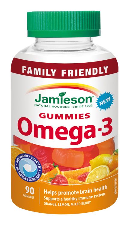 Jamieson Omega-3 Gummies želatinové pastilky 90 ks Jamieson