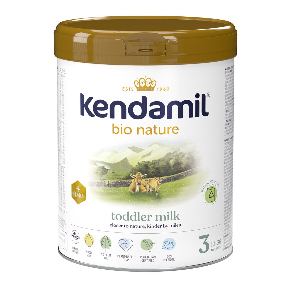 Kendamil 3 BIO Nature Kojenecké pokračovací mléko HMO+ 800 g Kendamil