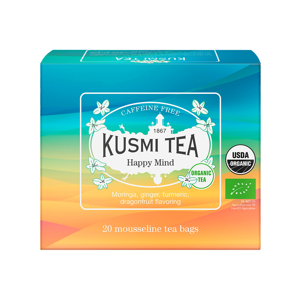 Kusmi Tea Organic Happy Mind mušelínové sáčky 20x2