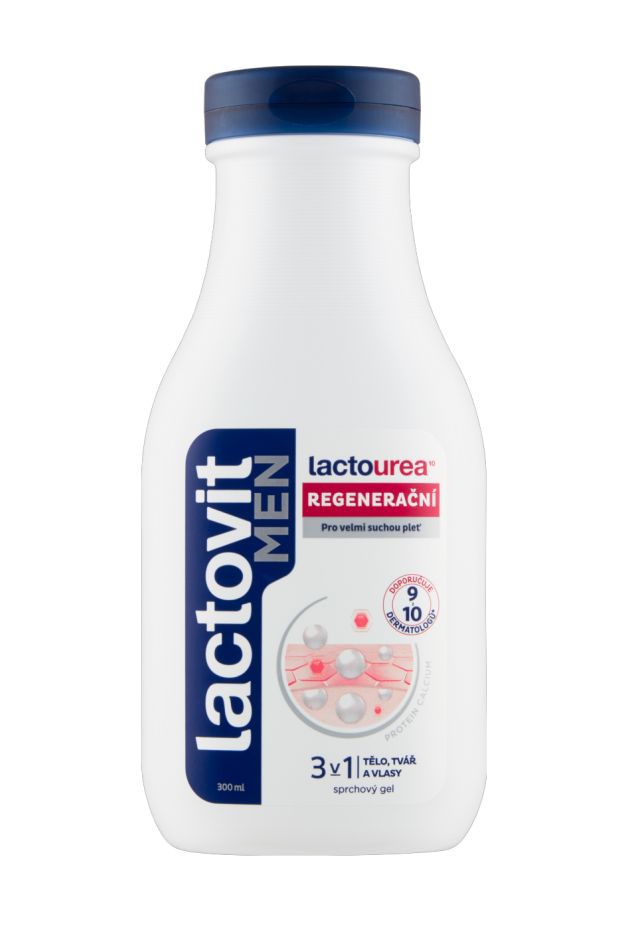 Lactovit Lactourea Men Sprchový gel regenerační 3v1 300 ml Lactovit