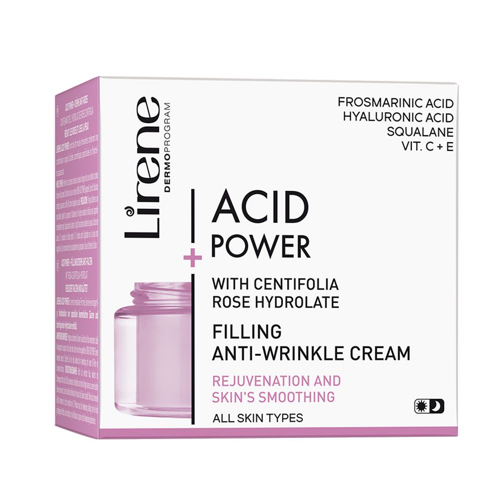 Lirene Acid Power Vyplňující krém s hydrolátem z růže 50 ml Lirene