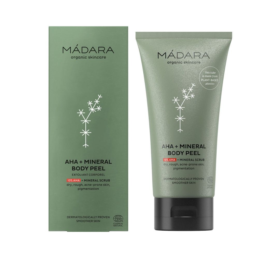 MÁDARA AHA + MINERAL tělový peeling 175 ml MÁDARA