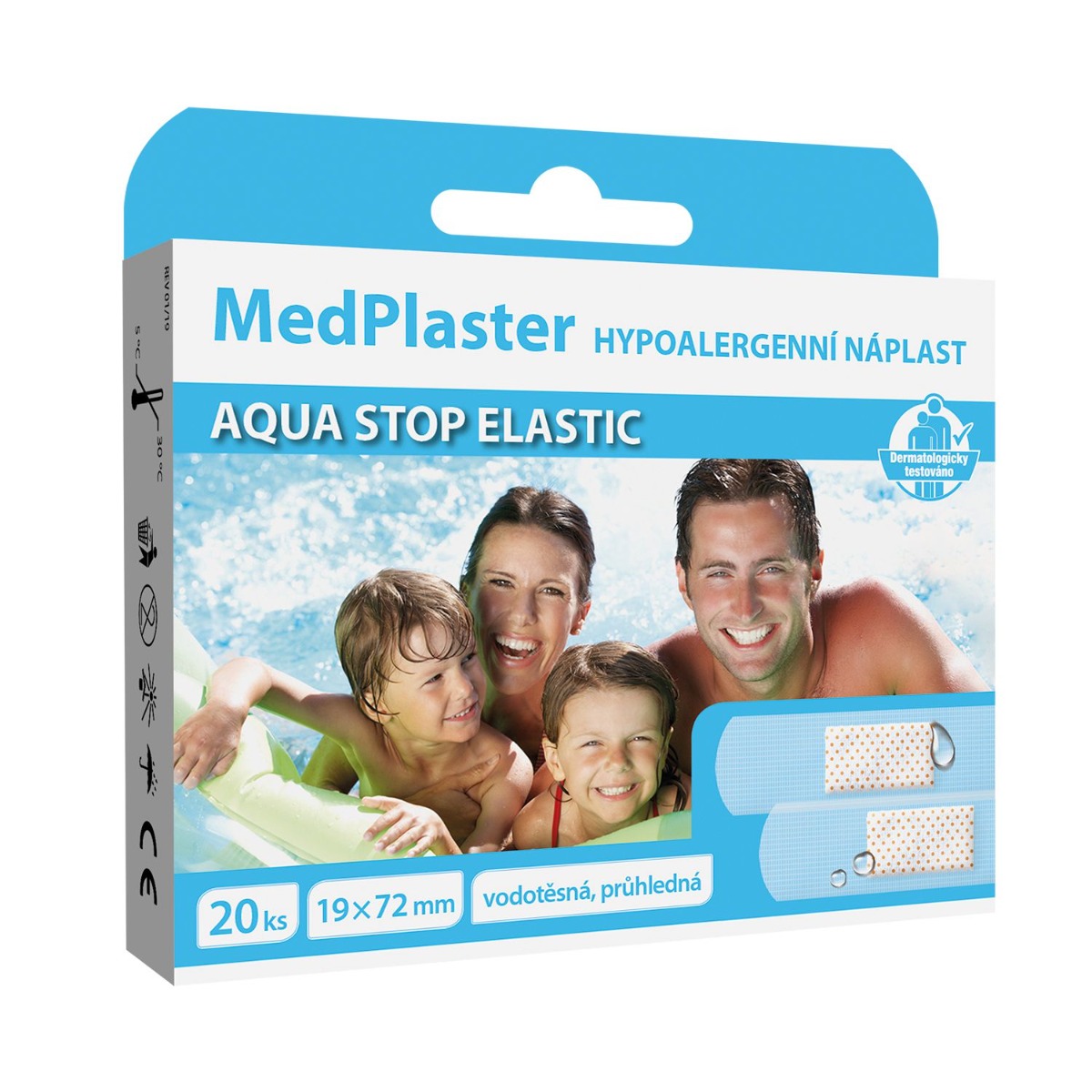 MedPlaster Náplast AQUA stop elastic 19x72 mm 20 ks MedPlaster