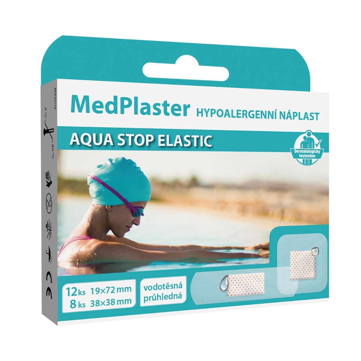 MedPlaster Náplast AQUA stop elastic 2 velikosti 20 ks MedPlaster