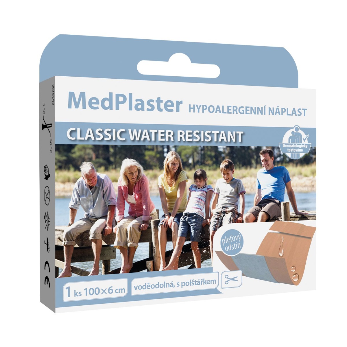 MedPlaster Náplast CLASSIC water resistant 100x6 cm 1 ks MedPlaster