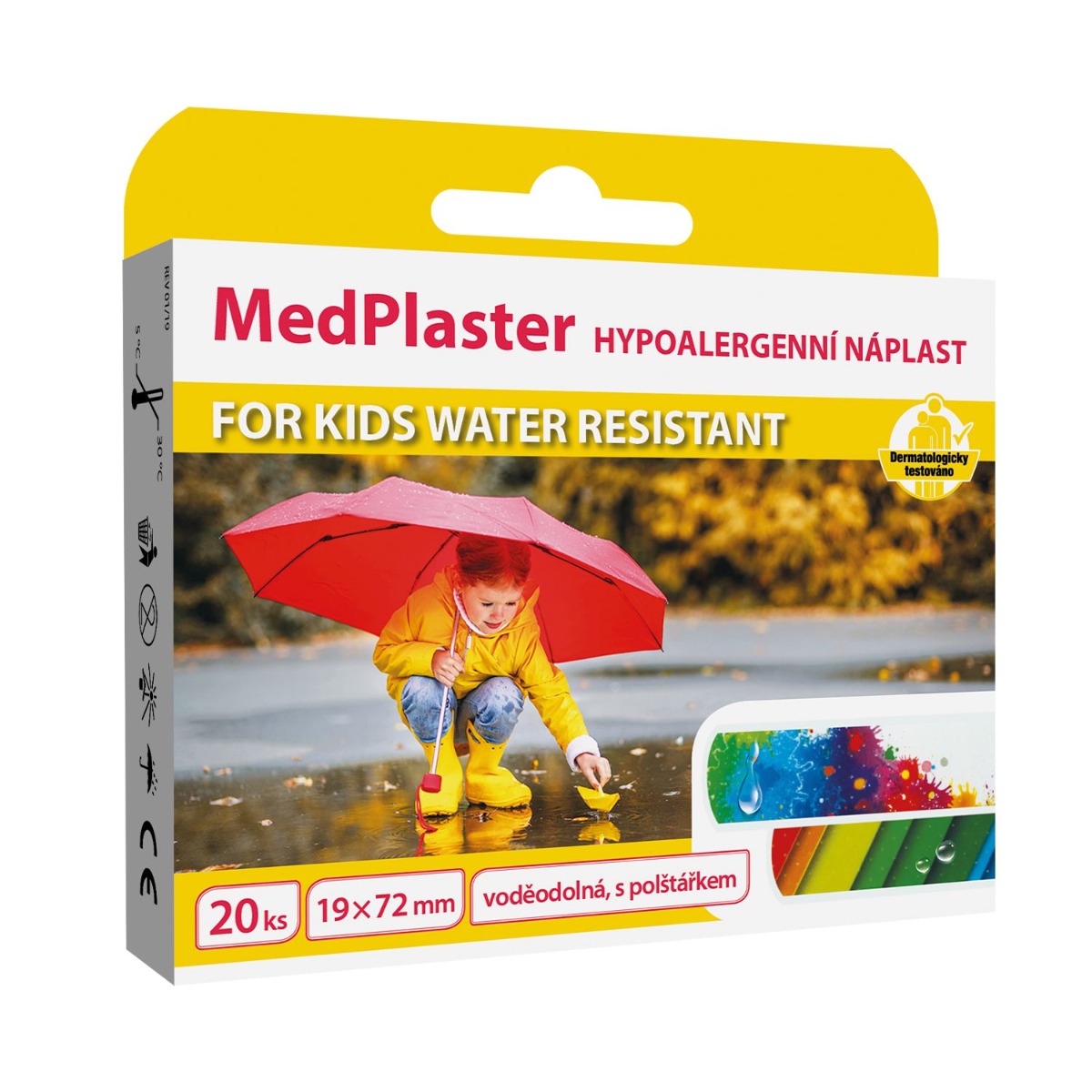 MedPlaster Náplast FOR KIDS water resistant 19x72 mm 20 ks MedPlaster