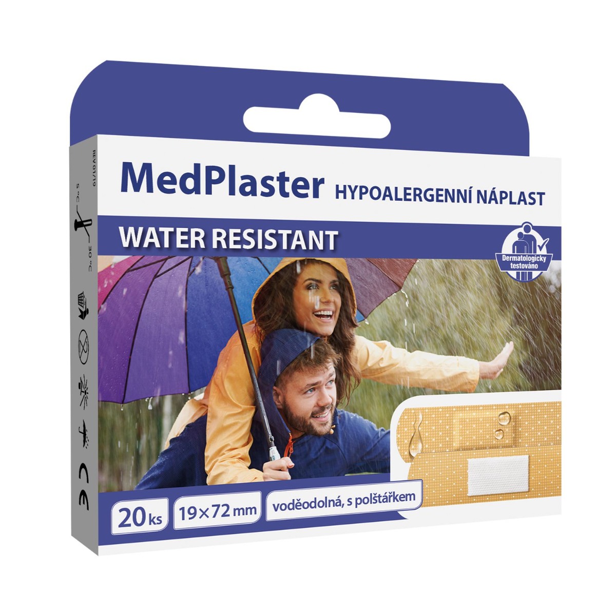 MedPlaster Náplast water resistant 19x72 mm 20 ks MedPlaster