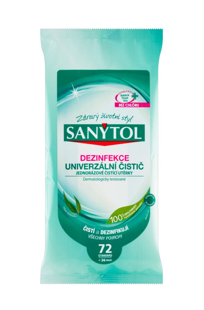 Sanytol Dezinfekční utěrky 72 ks Sanytol