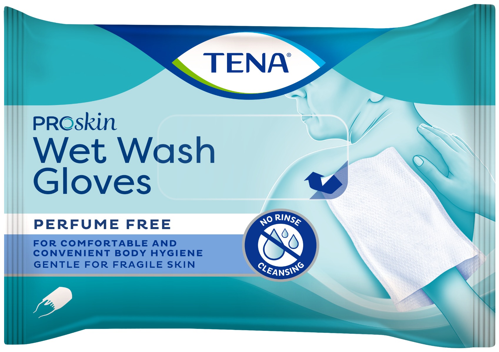 Tena Wet Wash Glove mycí vlhčené rukavice 8 ks Tena