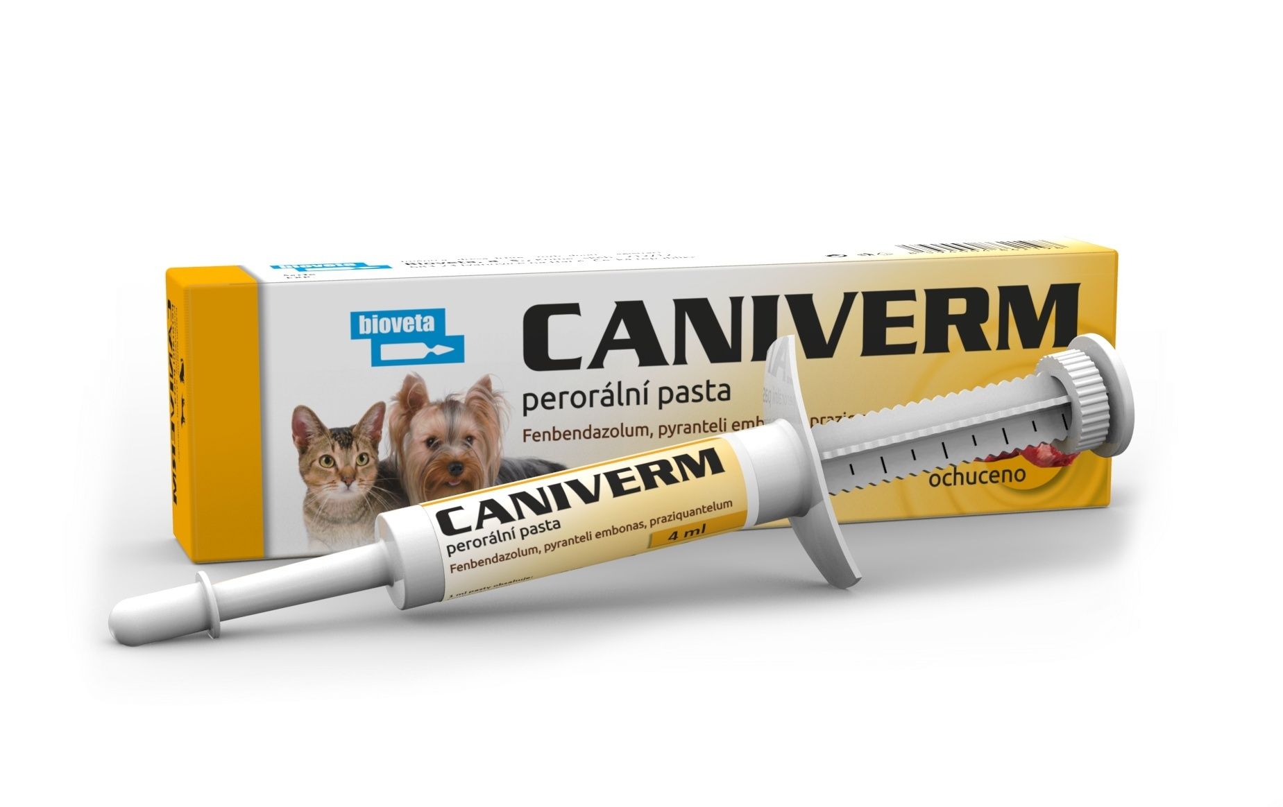 Bioveta Caniverm Perorální pasta pro psy a kočky 4 ml Bioveta