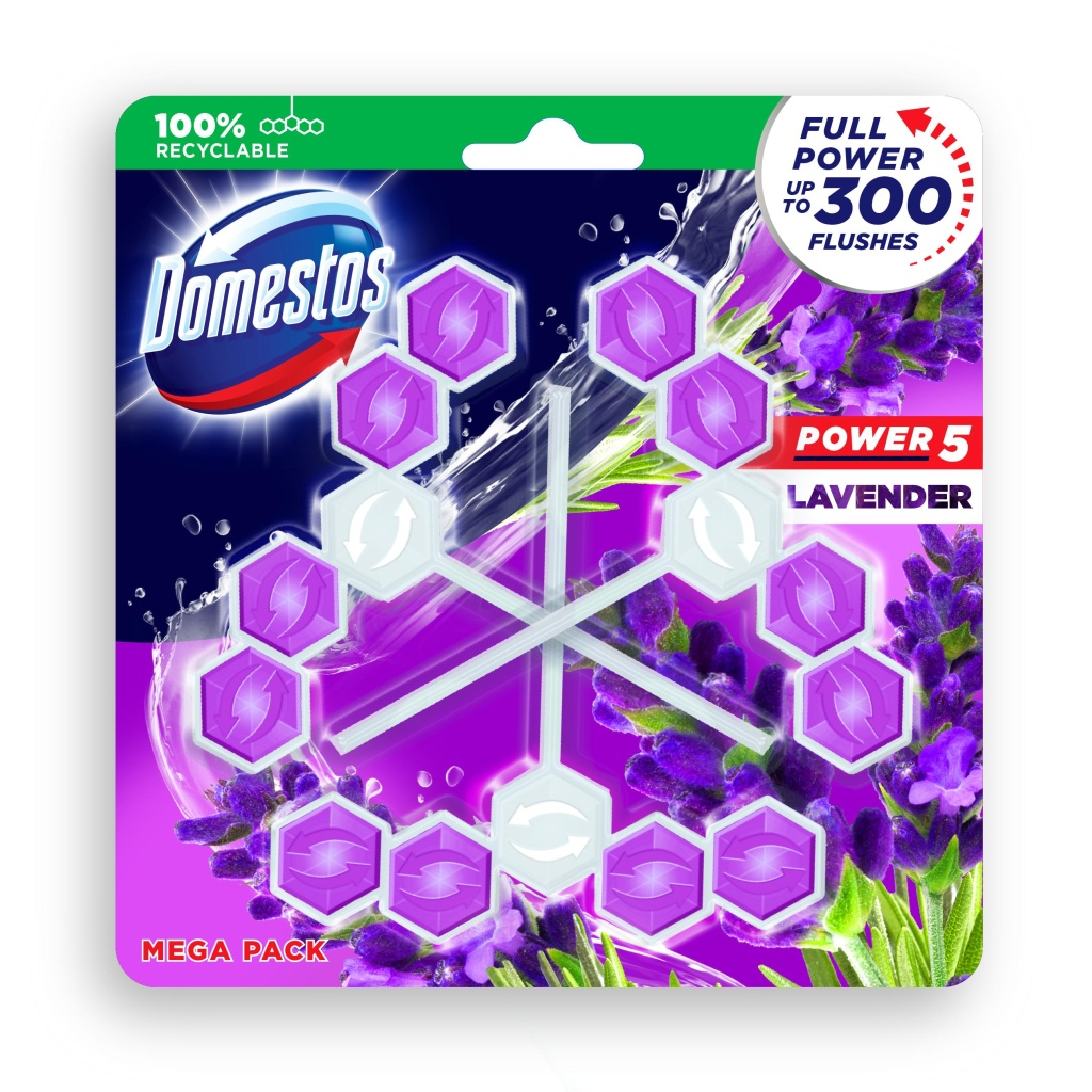 Domestos Power 5 Levandule 3x55 g Domestos