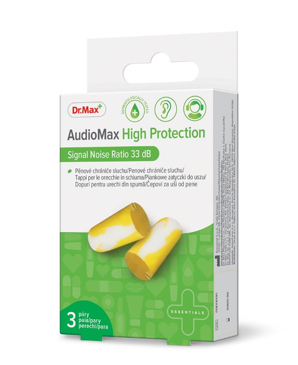 Dr. Max AudioMax High Protection 33 dB chrániče sluchu 3 páry Dr. Max