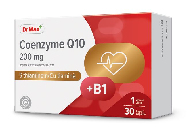 Dr. Max Coenzyme Q10 200 mg s thiaminem 30 kapslí Dr. Max