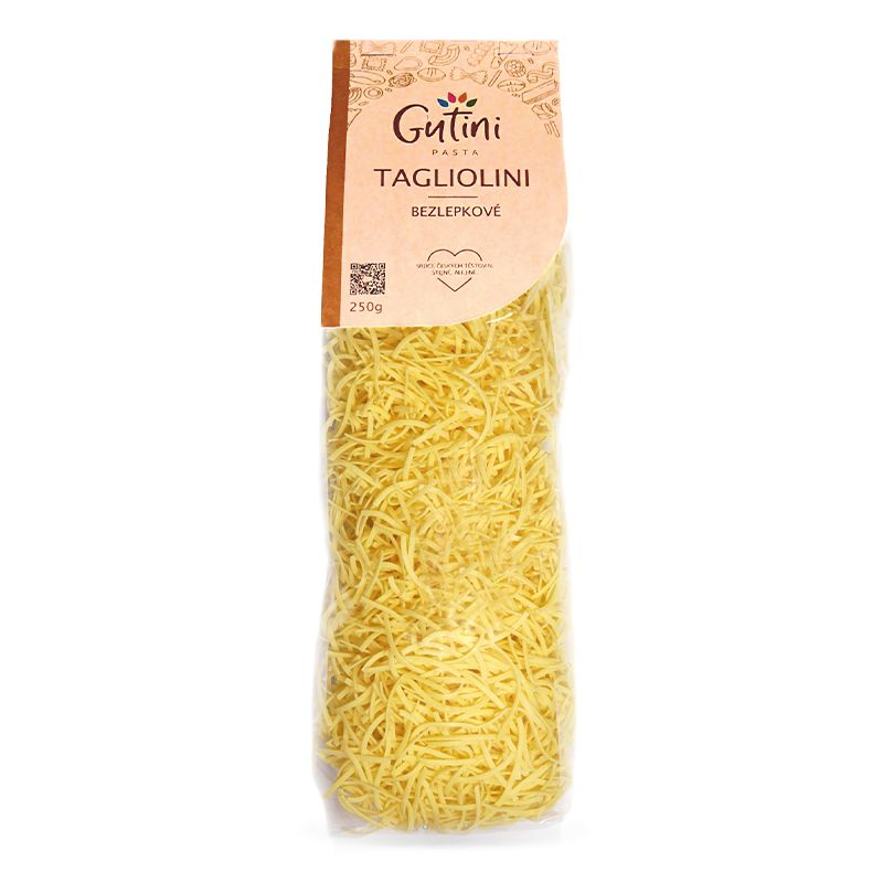 GUTINI Tagliolini bez lepku a kukuřičné mouky 250 g GUTINI