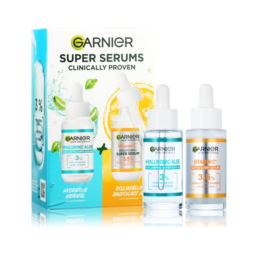 Garnier Skin Naturals Super Serums Clinically Proven sada pleťových sér 2x30 ml Garnier