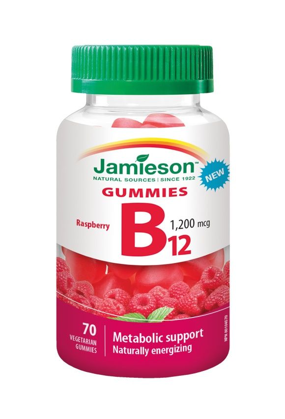 Jamieson Vitamín B12 Gummies 1200 mcg 70 želatinových pastilek Jamieson