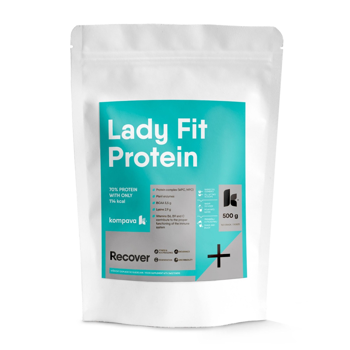 KOMPAVA Lady Fit Protein vanilka-smetana 500 g KOMPAVA