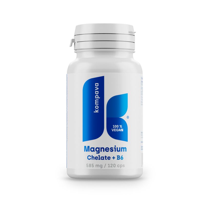 KOMPAVA Magnesium chelate + B6 120 kapslí KOMPAVA