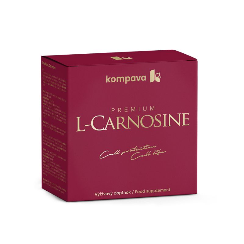 KOMPAVA Premium L-Carnosine 375 mg 60 kapslí + dárek AcidoFit KOMPAVA
