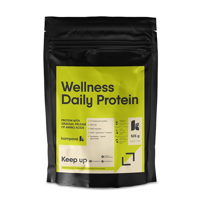 KOMPAVA Wellness Daily Protein jahoda/malina 525 g KOMPAVA