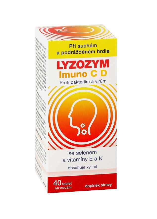 LYZOZYM Imuno C D se selénem a vitamíny E a K 40 cucacích tablet LYZOZYM