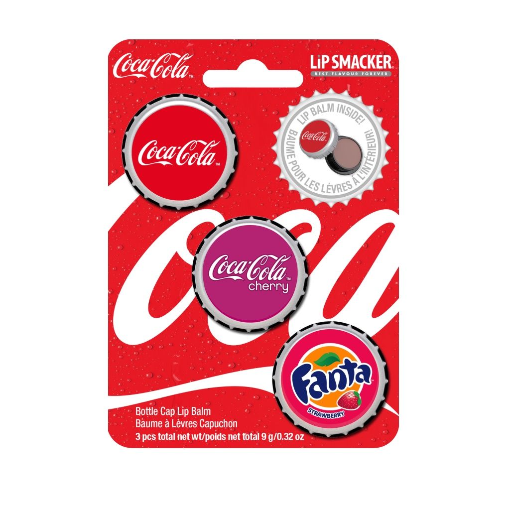 Lip Smacker Cola Bottle Cap balzámy na rty 3x9 g Lip Smacker