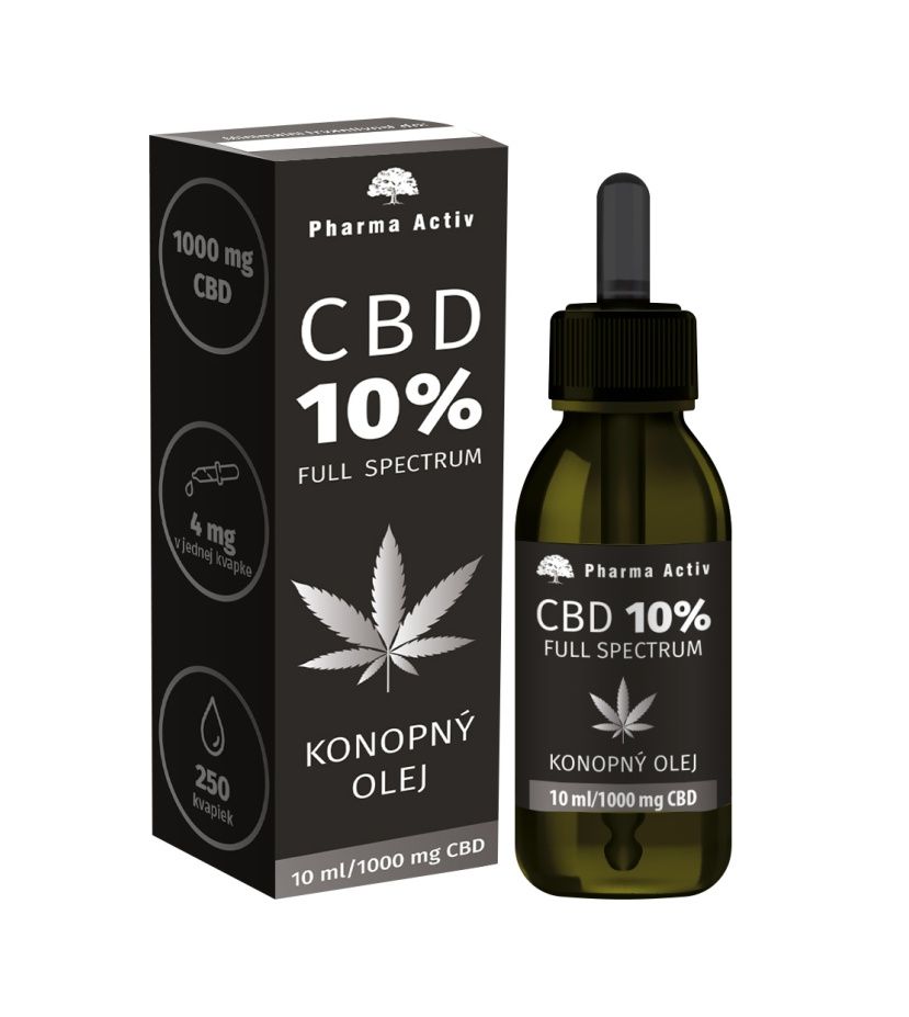 Pharma Activ CBD 10% Full Spectrum Konopný olej 1000 mg 10 ml Pharma Activ