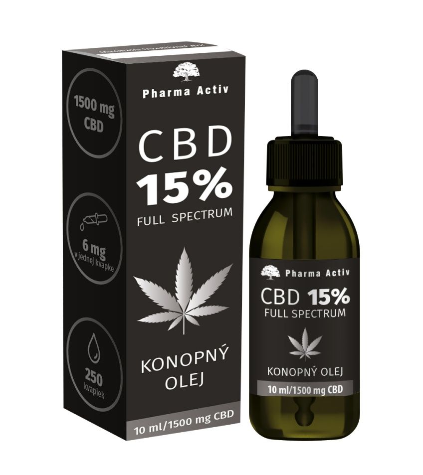 Pharma Activ CBD 15% Full Spectrum Konopný olej 1500 mg 10 ml Pharma Activ