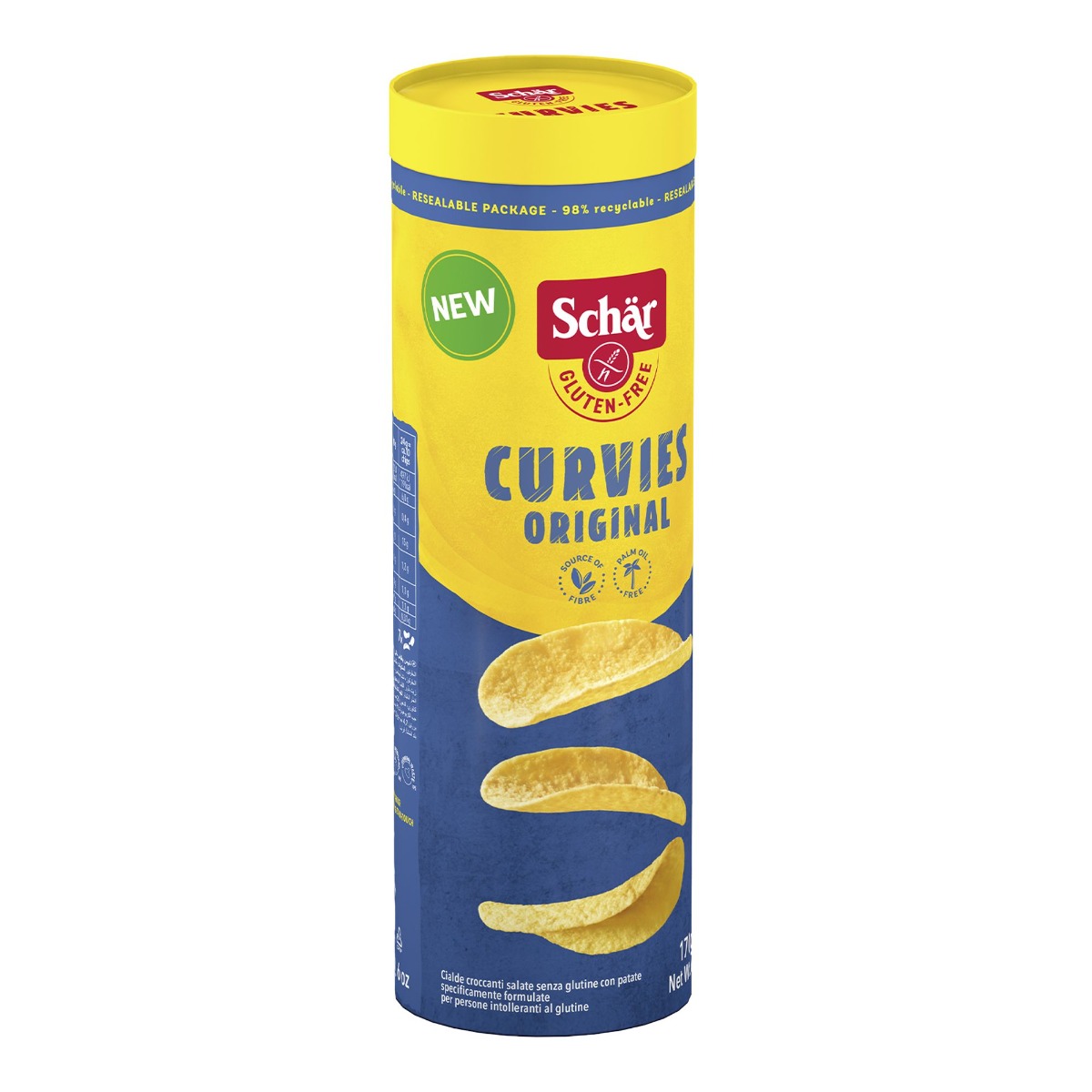 SCHÄR Curvies Original chipsy bez lepku 170 g SCHÄR