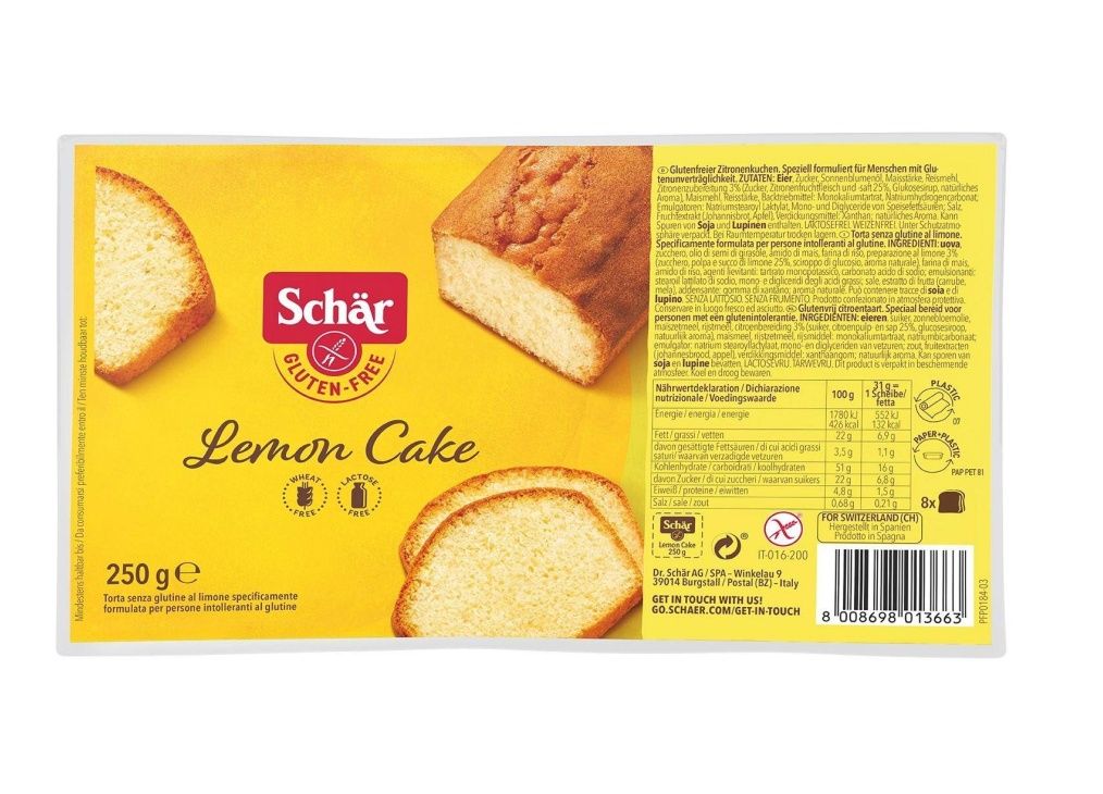 SCHÄR Lemon Cake citronová bábovka bez lepku 250 g SCHÄR