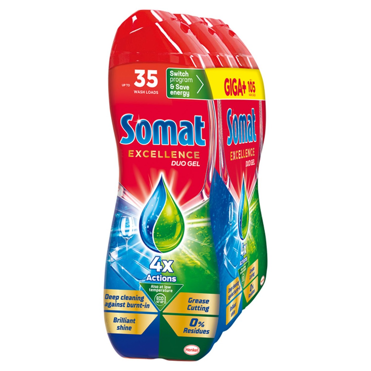 Somat Gel do myčky Excellence Anti Grease 3x630 ml 105 dávek Somat
