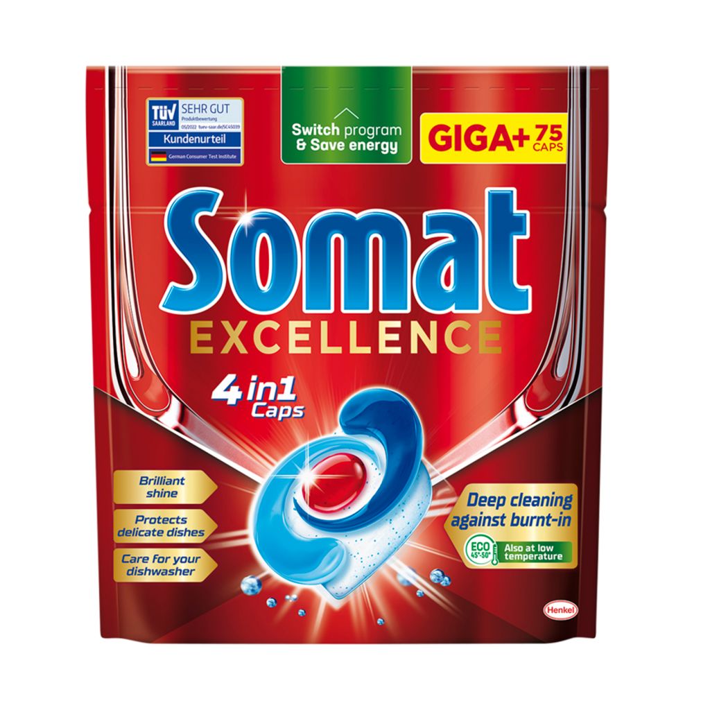 Somat Tablety do myčky Excellence 4v1 75 ks Somat