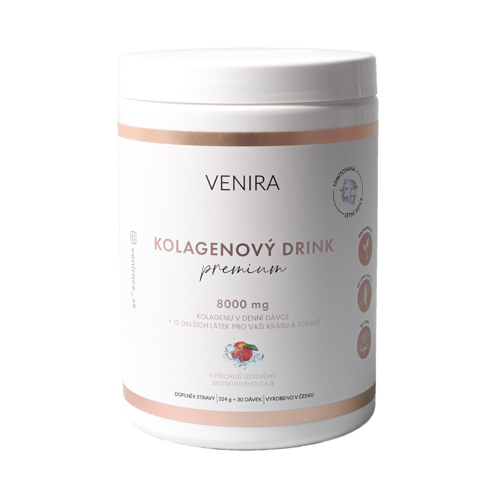 Venira Premium kolagenový drink ledový broskvový čaj 324 g Venira