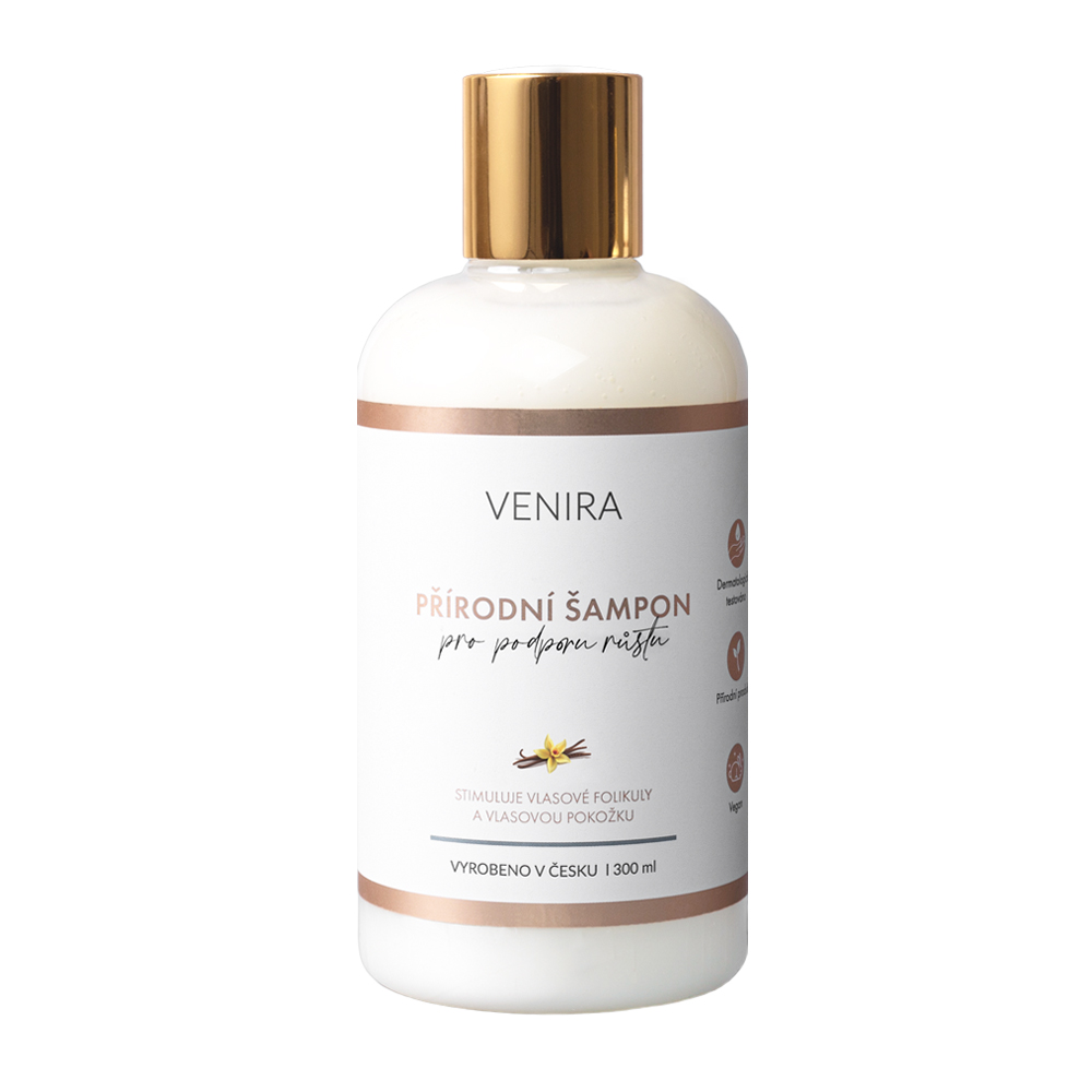 Venira Přírodní šampon pro podporu růstu vlasů vanilka 300 ml Venira