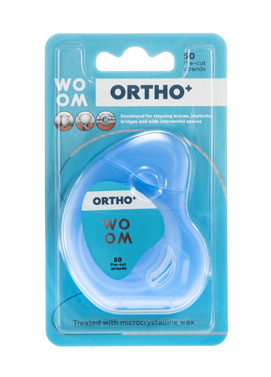 WOOM ORTHO+ ortodontická zubní nit 50 ks WOOM