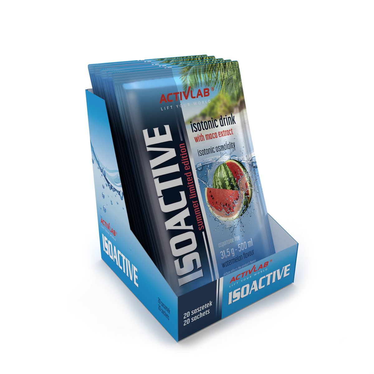 Activlab Isoactive iontový nápoj s macou vodní meloun 20 sáčků Activlab