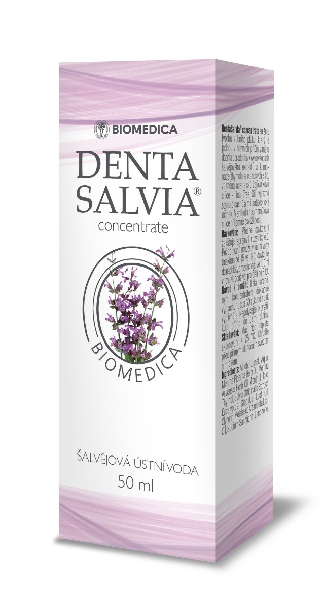 Biomedica Denta Salvia concentrate šalvějová ústní voda 50 ml Biomedica