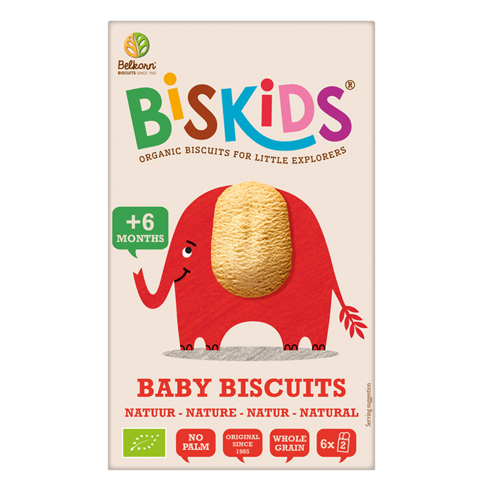 Biskids BIO Dětské sušenky Natural 6M+ 120 g Biskids