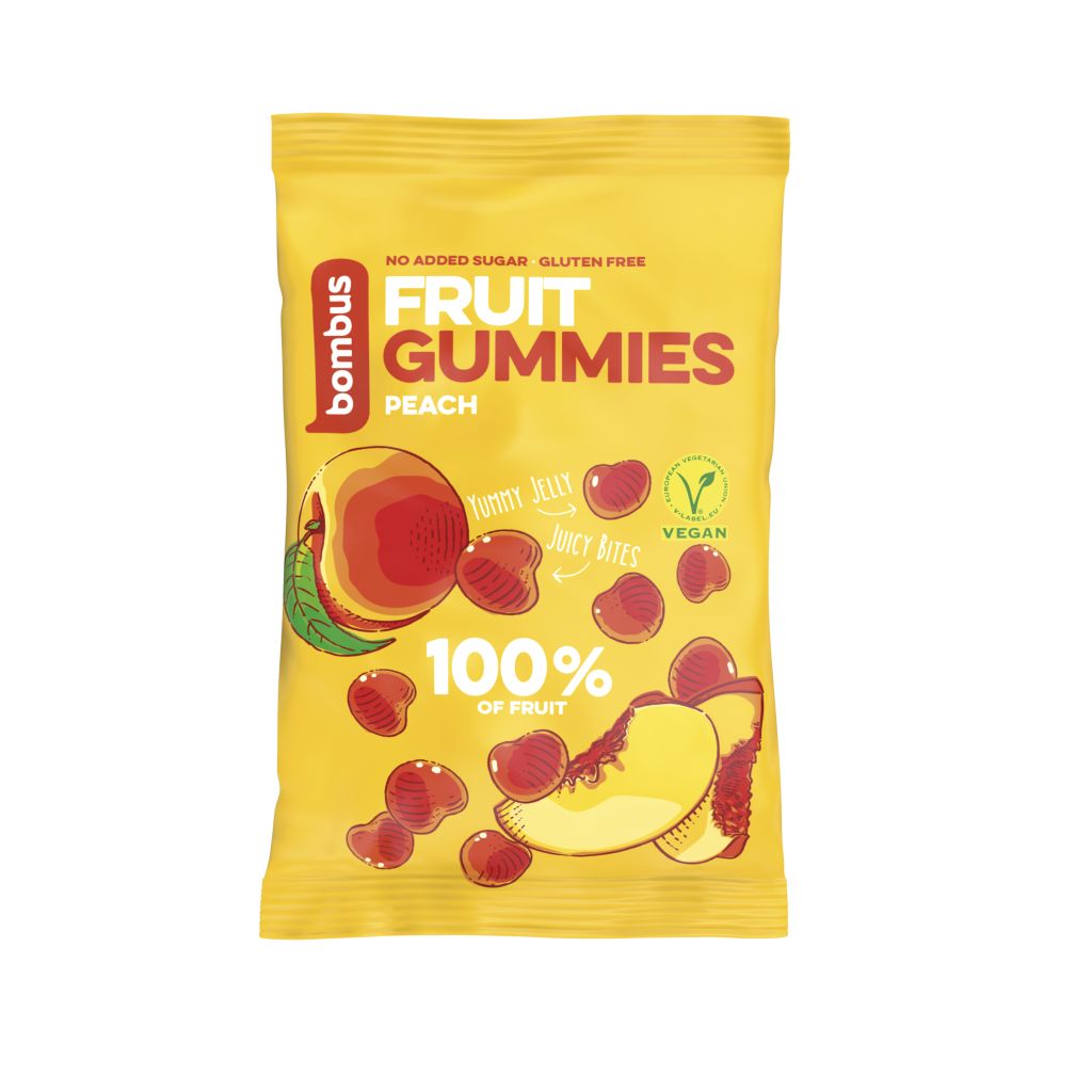 Bombus Fruit Gummies Peach 35 g Bombus
