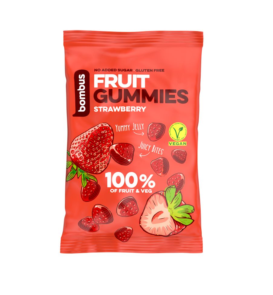 Bombus Fruit Gummies Strawberry 35 g Bombus