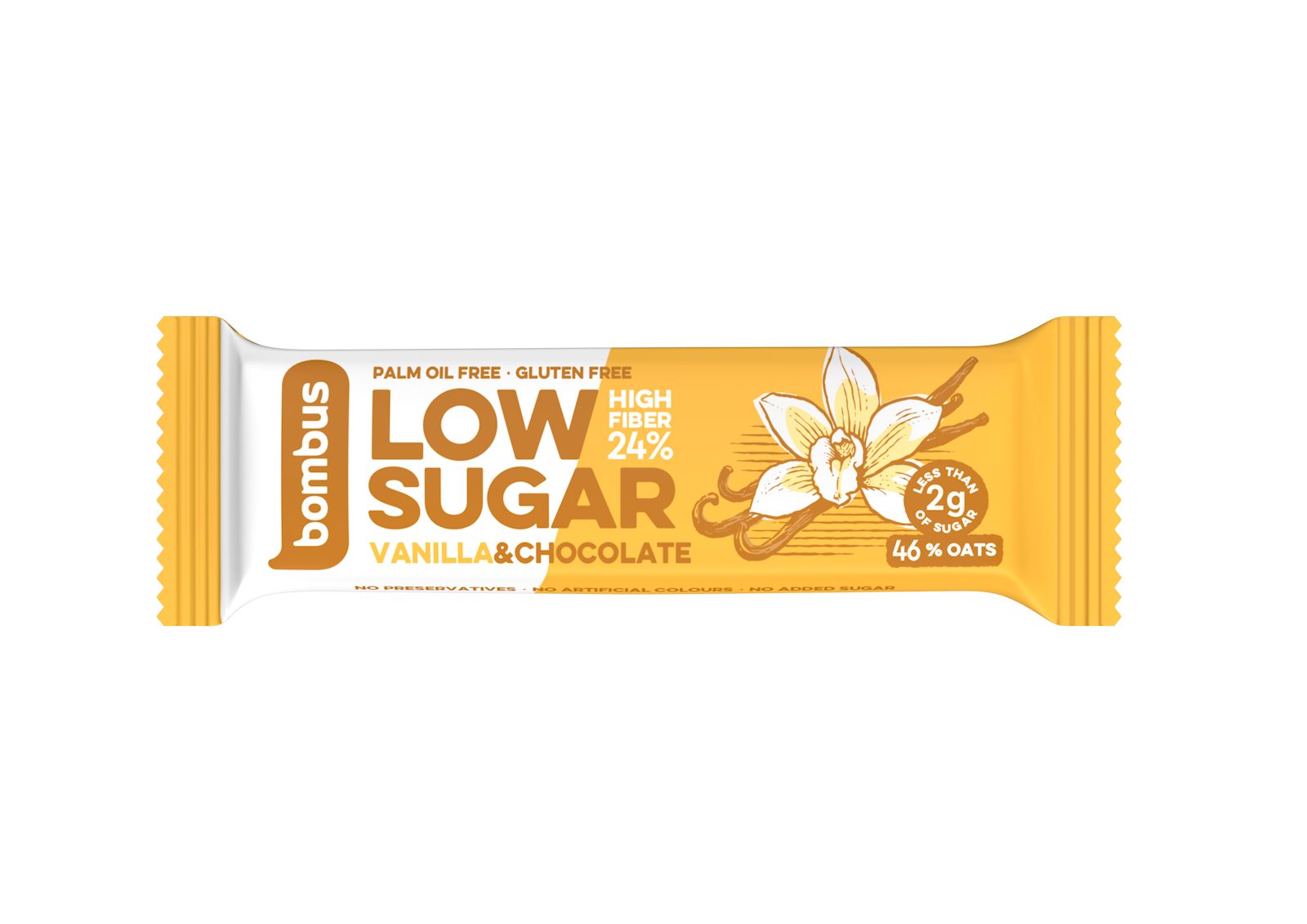 Bombus Low Sugar Vanilla & chocolate tyčinka 40 g Bombus