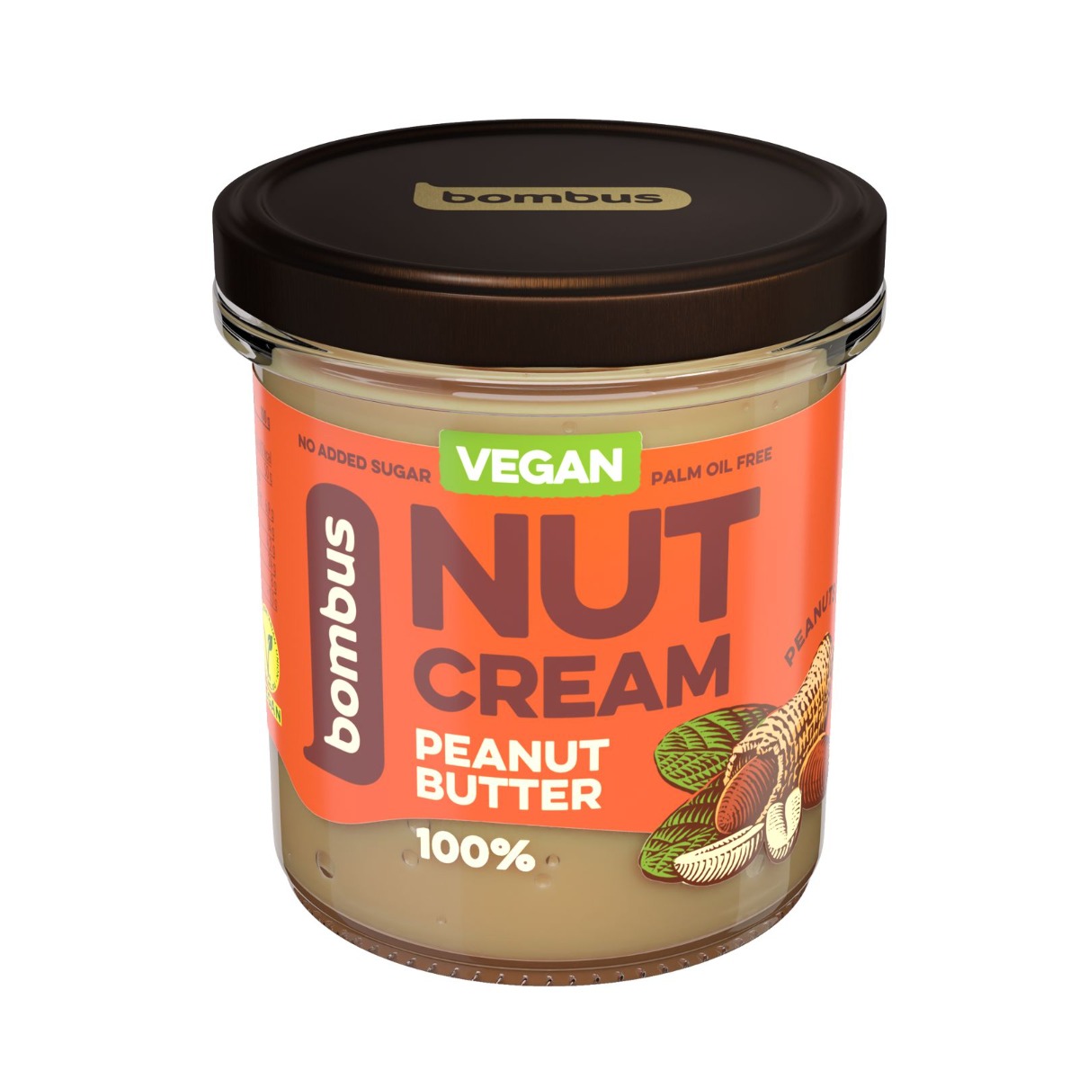 Bombus Nuts Energy Peanut butter 100% arašídový krém 300 g Bombus