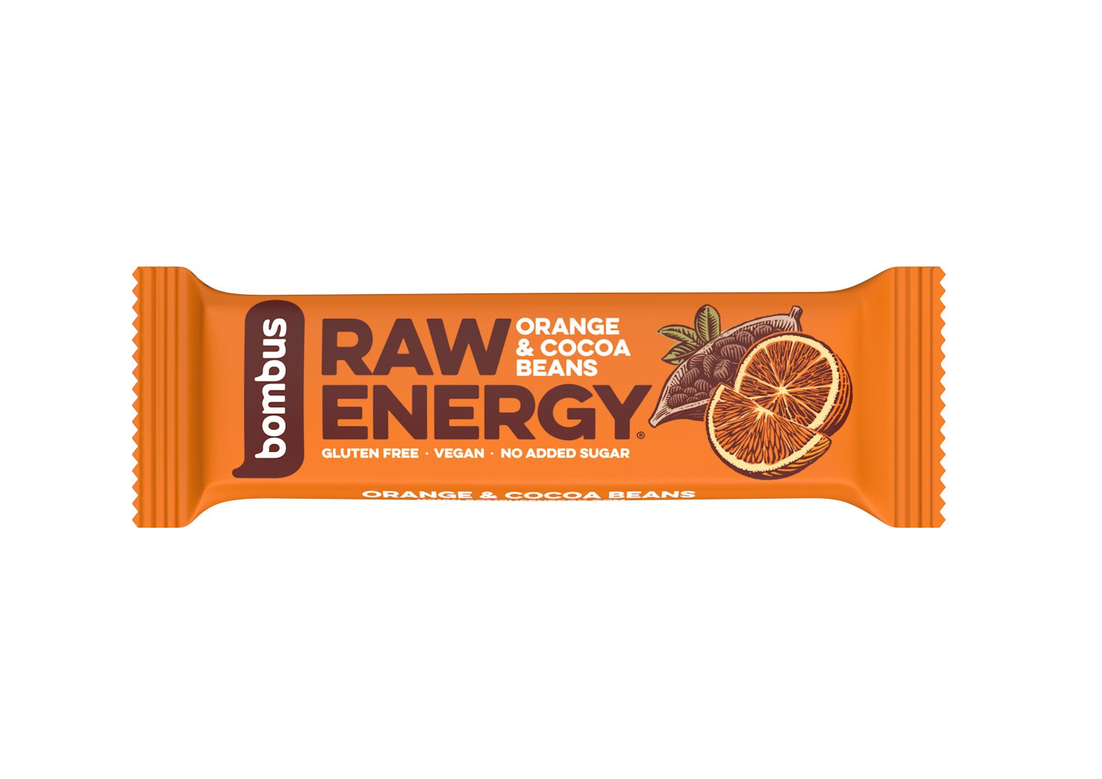 Bombus Raw Energy Tyčinka Orange + cocoa beans 50 g Bombus