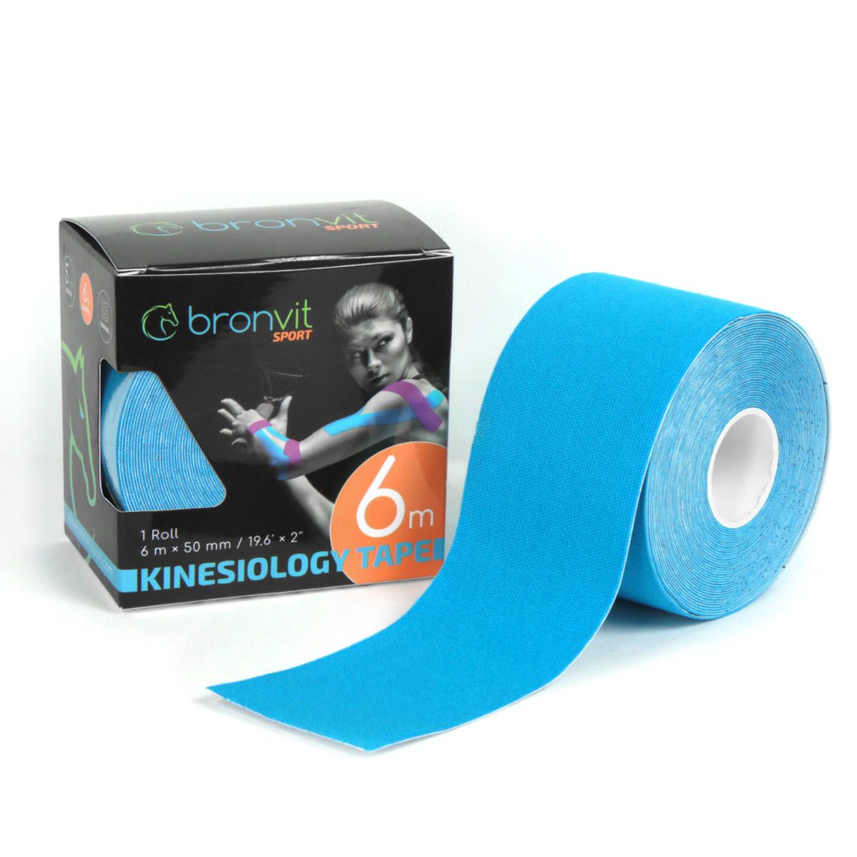 BronVit Sport Kinesio Tape classic 5 cm x 6 m tejpovací páska modrá BronVit Sport