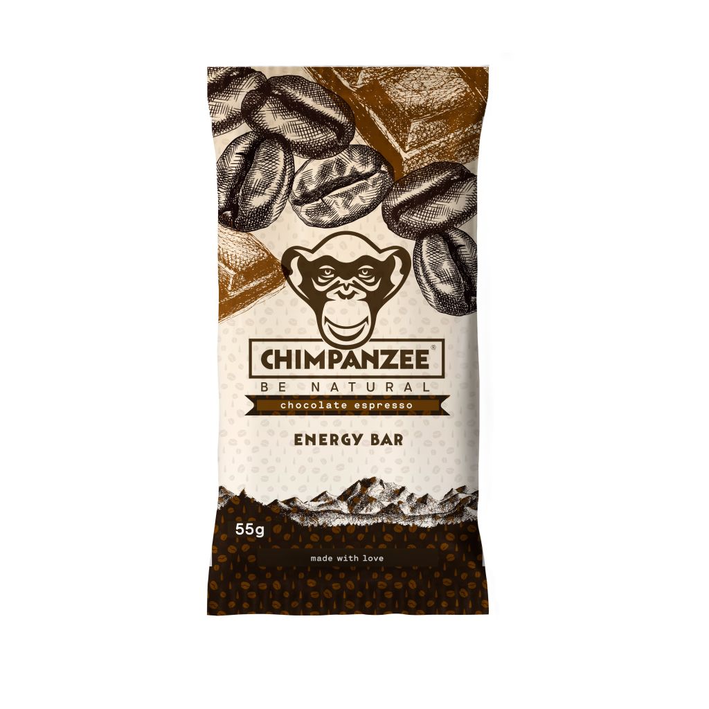Chimpanzee Energy Bar Chocolate espresso tyčinka 55 g Chimpanzee